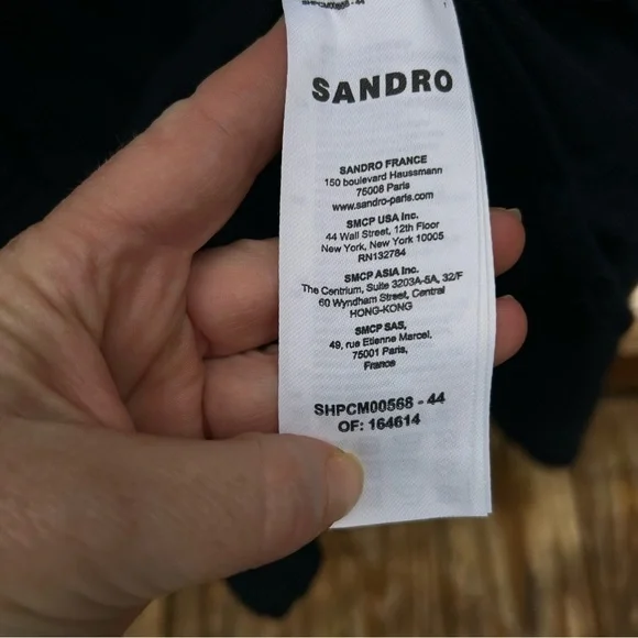 Sandro Men's linen cotton shirt overshirt jacket button down